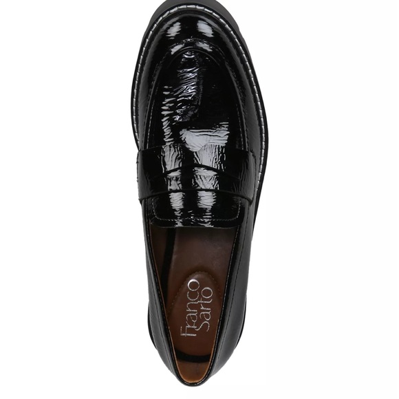 NWOT WORN TWICE Balin Lug Sole Loafers BLACK FAUX PATENT give me your best offer - Picture 3 of 7